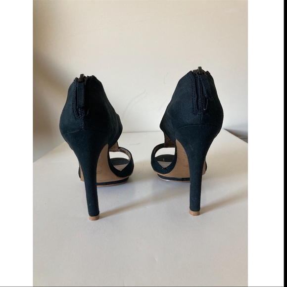 Mango black suede heeled sandal size 37 - Picture 6 of 9